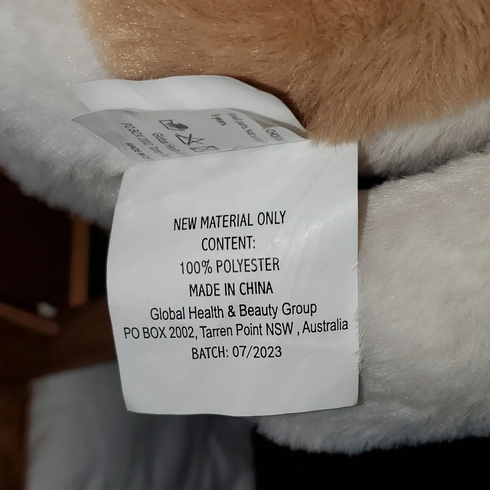 Plush Dog Stuffed Animal With Ceramic Bead Pouch for Heating